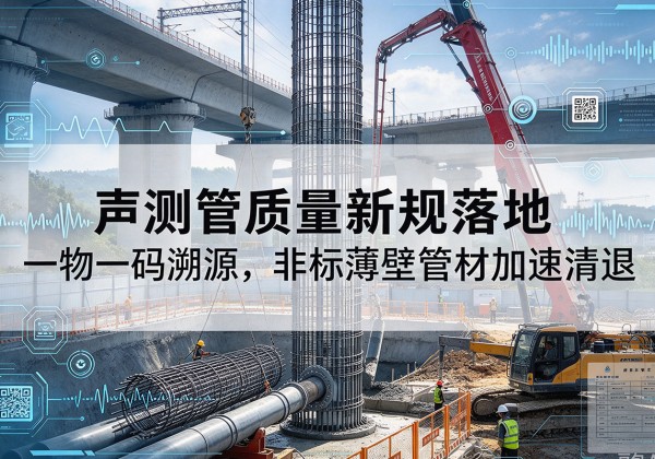 西岗声测管质量新规落地，一物一码溯源，非标薄壁管材加速清退